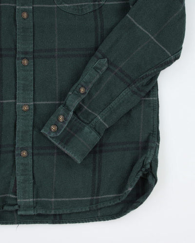 Vintage 2000's Vans Green Plaid Flannel Shirt - S
