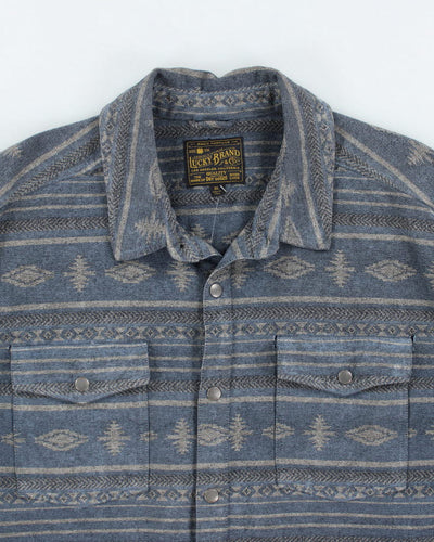 Vintage 90's Lucky Brand Snap Button Heavyweight Flannel Shirt - XL