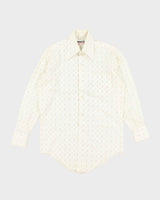 Vintage 70s Impact Pattern Long Sleeve Shirt - S
