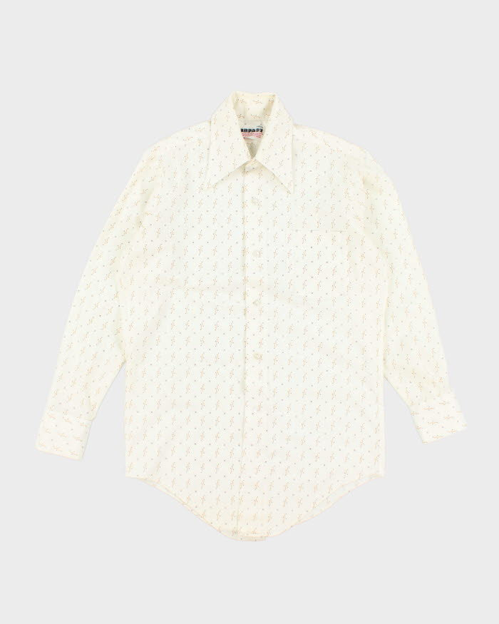 Vintage 70s Impact Pattern Long Sleeve Shirt - S