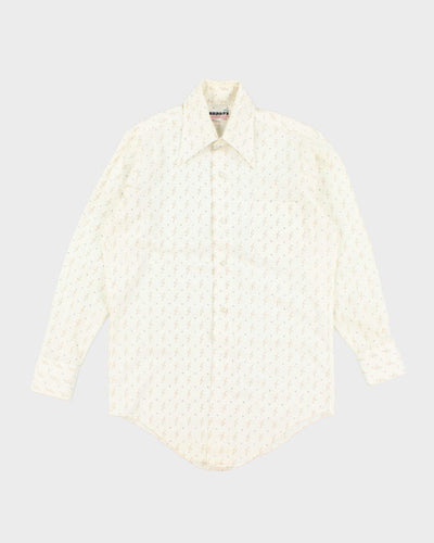 Vintage 70s Impact Pattern Long Sleeve Shirt - S