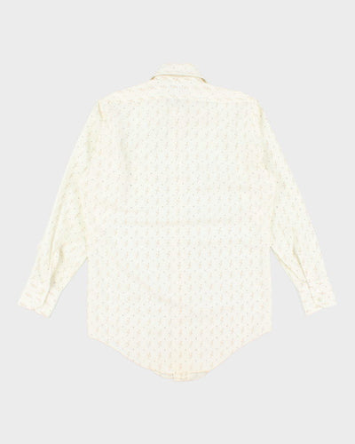 Vintage 70s Impact Pattern Long Sleeve Shirt - S