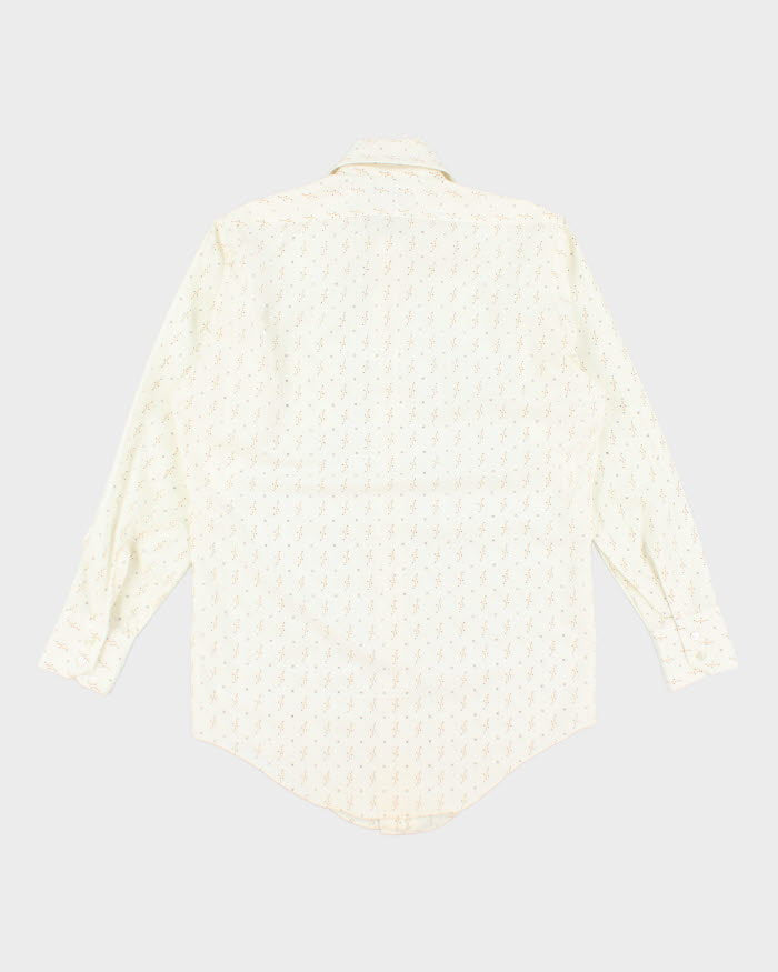 Vintage 70s Impact Pattern Long Sleeve Shirt - S