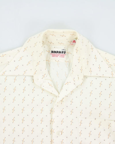 Vintage 70s Impact Pattern Long Sleeve Shirt - S