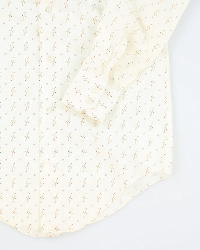 Vintage 70s Impact Pattern Long Sleeve Shirt - S