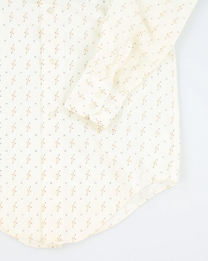 Vintage 70s Impact Pattern Long Sleeve Shirt - S