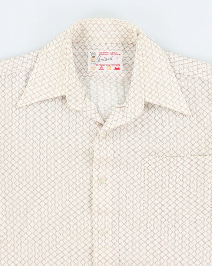 Vintage 70s Pariani Pattern Long Sleeve Shirt - S