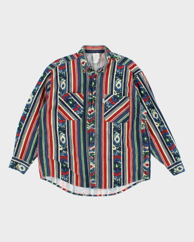 Vintage 90's Carhartt Patterned Flannel Shirt - L