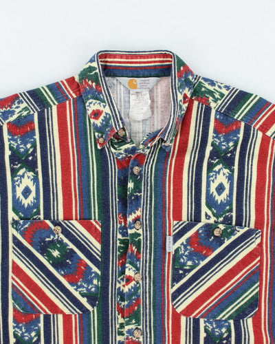 Vintage 90's Carhartt Patterned Flannel Shirt - L