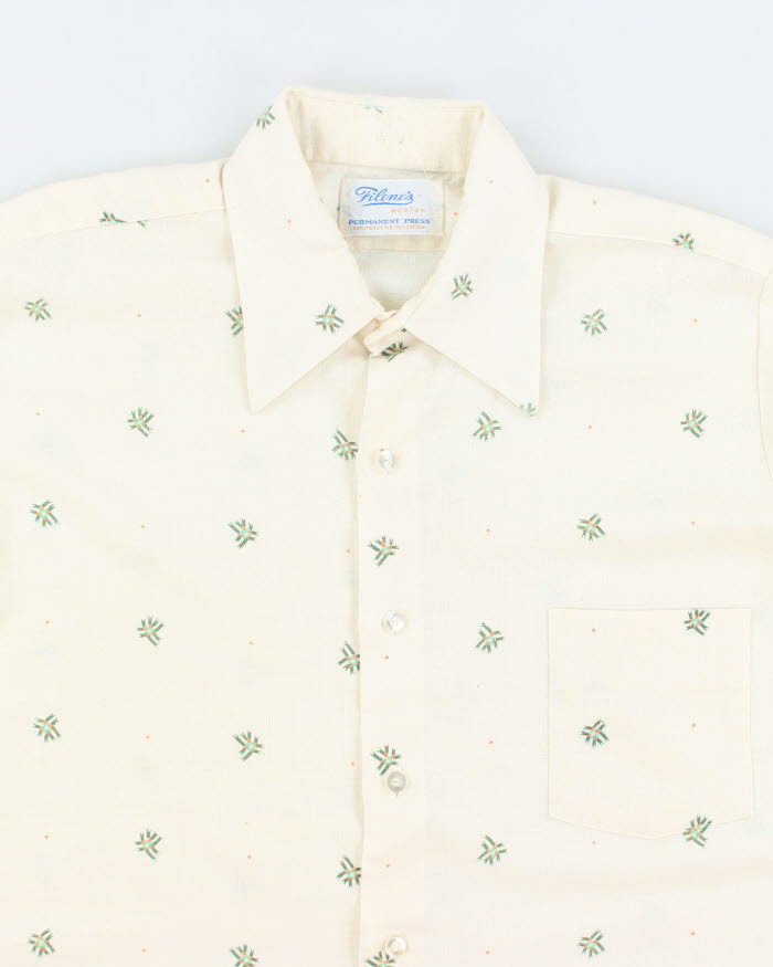 Vintage 70s Filene's Pattern Long Sleeve Shirt - L