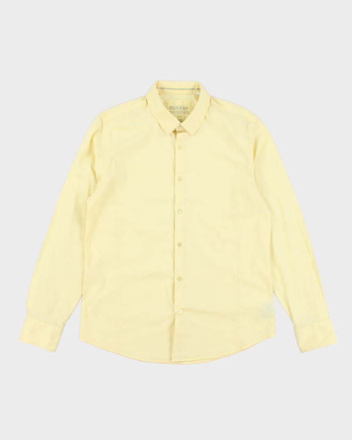 Y2k 00s Guess Yellow Long Sleeve Shirt - L