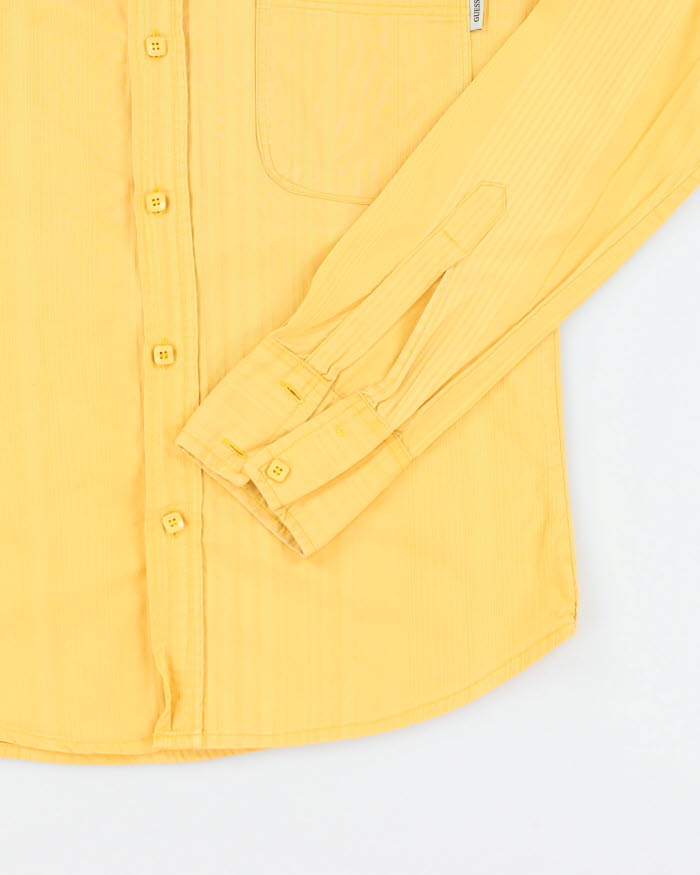 Y2k 00s Guess Yellow Long Sleeve Shirt - S