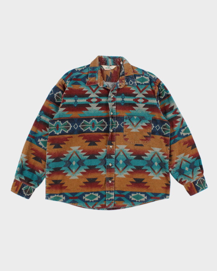 Vintage 90's Redhead Patterned Flannel Shirt - L