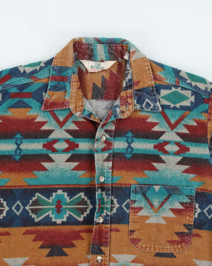 Vintage 90's Redhead Patterned Flannel Shirt - L