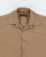 Y2k 00s Point Zero Brown Check Long Sleeve Shirt - M