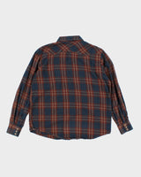 Vintage 80's Wrangler Snap Button Western Flannel Shirt - L