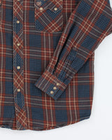 Vintage 80's Wrangler Snap Button Western Flannel Shirt - L