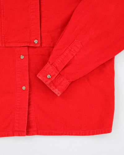 Vintage 90's Eddie Bauer Chest Panel Flannel Shirt - M
