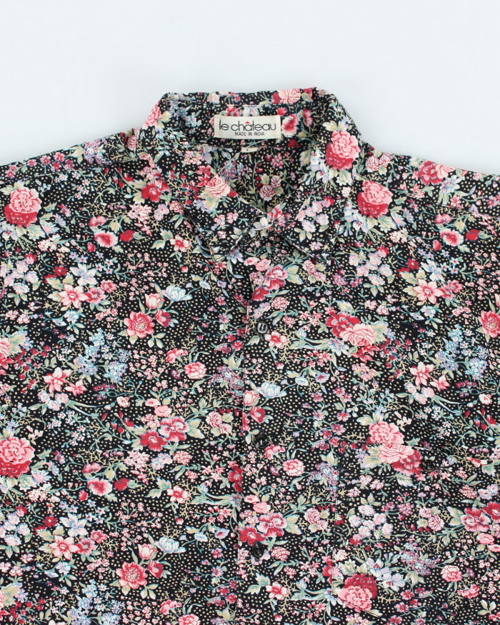 Y2k 00s Le Chateau Floral Shirt - M