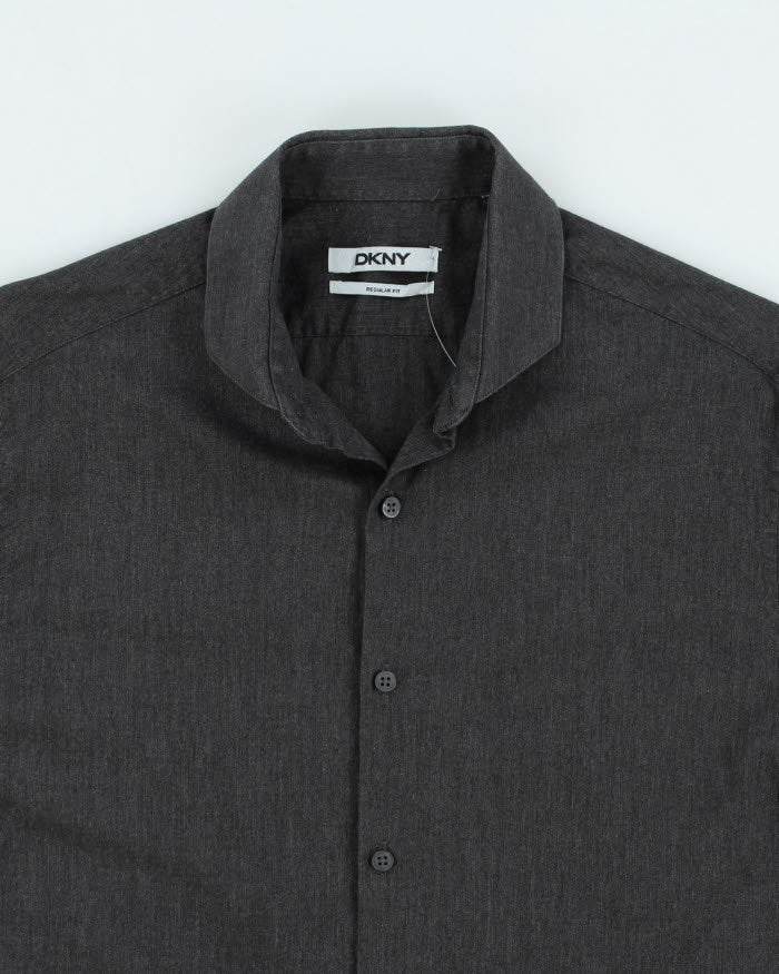 DKNY Grey Long Sleeve Shirt - M