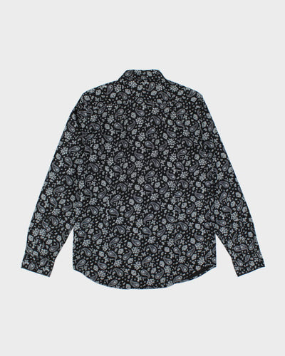 Y2k 00s Guess Paisley Pattern Long Sleeve Shirt - M