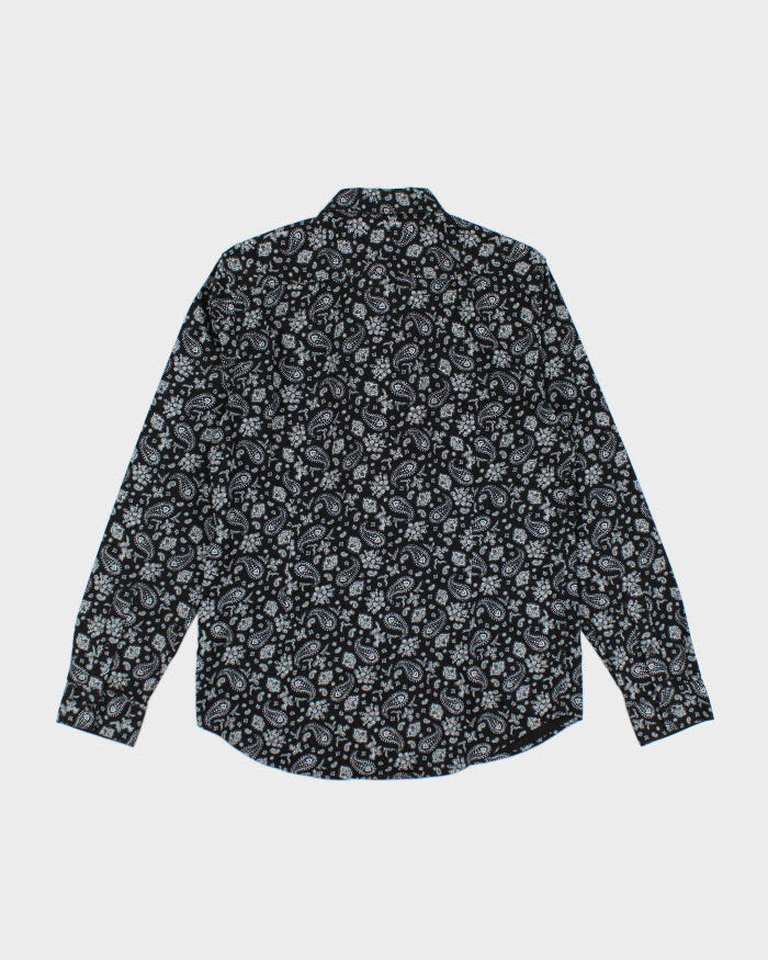 Y2k 00s Guess Paisley Pattern Long Sleeve Shirt - M