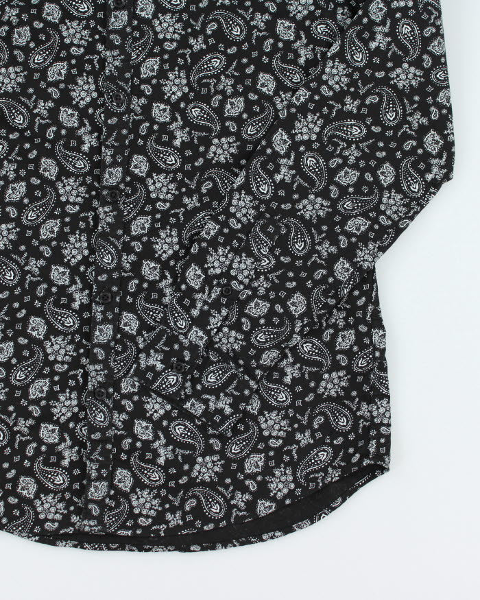 Y2k 00s Guess Paisley Pattern Long Sleeve Shirt - M