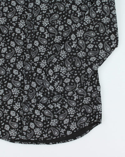 Y2k 00s Guess Paisley Pattern Long Sleeve Shirt - M