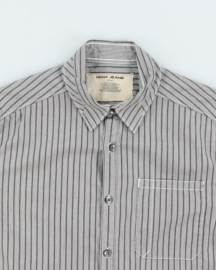 Y2k 00s DKNY Striped Long Sleeve Shirt - S