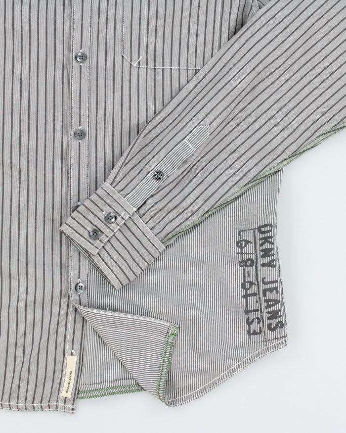 Y2k 00s DKNY Striped Long Sleeve Shirt - S