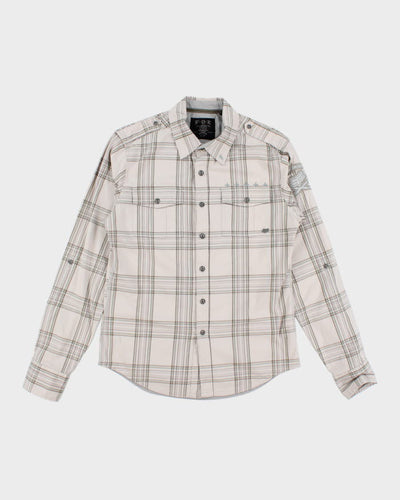 Y2k 00s Fox Checked Long Sleeve Shirt - M