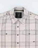 Y2k 00s Fox Checked Long Sleeve Shirt - M
