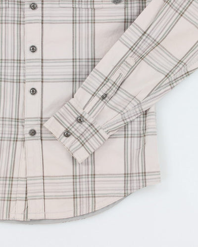 Y2k 00s Fox Checked Long Sleeve Shirt - M