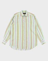 Vintage 90's Etro Striped Button Up Shirt - XL
