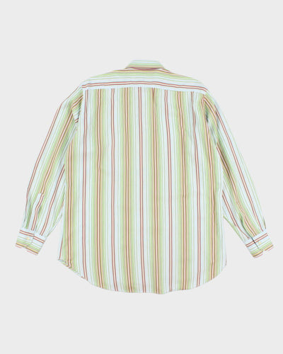 Vintage 90's Etro Striped Button Up Shirt - XL