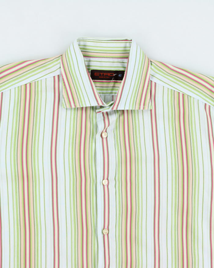 Vintage 90's Etro Striped Button Up Shirt - XL