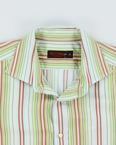 Vintage 90's Etro Striped Button Up Shirt - XL