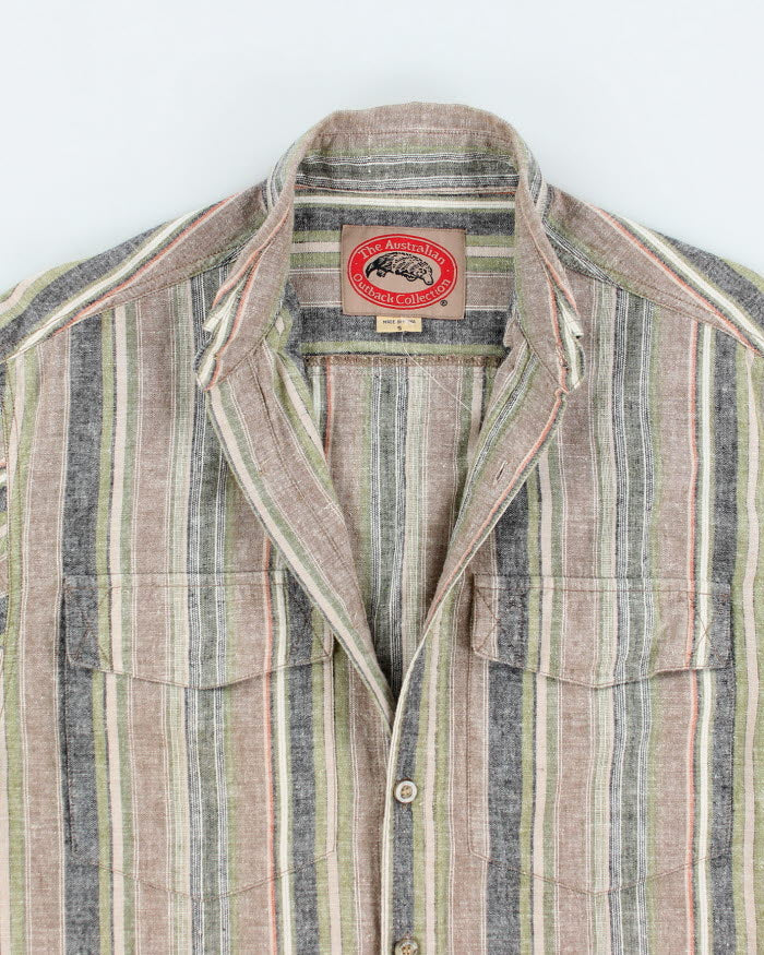 Vintage 90's Australian Collection Striped Button Up Shirt - S