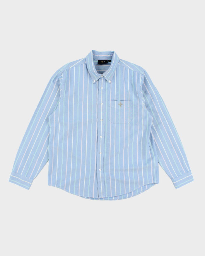 October's Very Own Heavyweight Striped Button Up Shirt - L