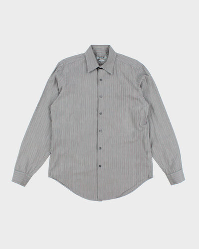 Vintage Y2K DKNY Striped Button Up Shirt - L