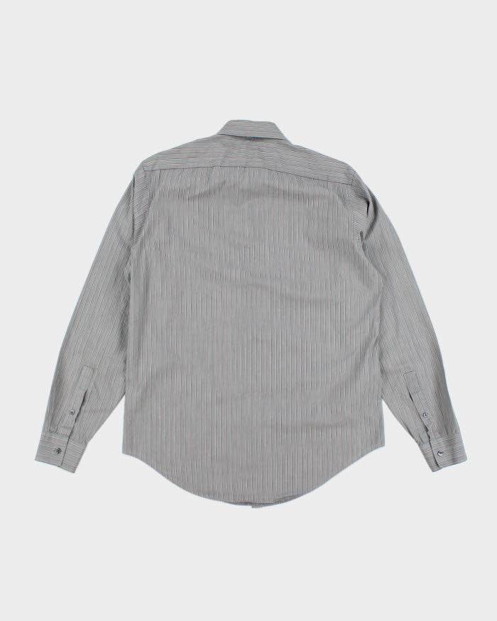 Vintage Y2K DKNY Striped Button Up Shirt - L