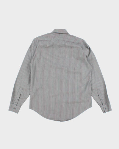 Vintage Y2K DKNY Striped Button Up Shirt - L
