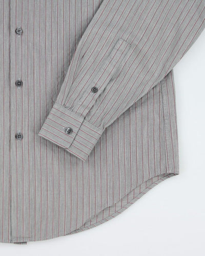 Vintage Y2K DKNY Striped Button Up Shirt - L