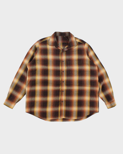 Vintage 90's Oversized Button Up Flannel Shirt - XL