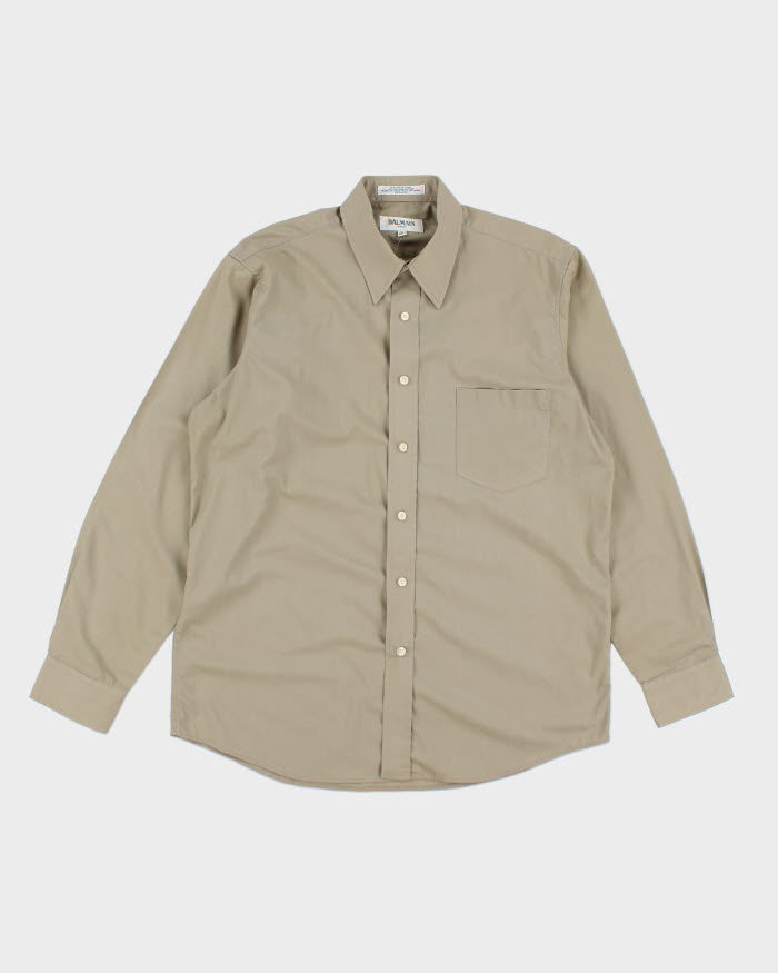 Vintage 2000's Balmain Plain Button Up Shirt - L