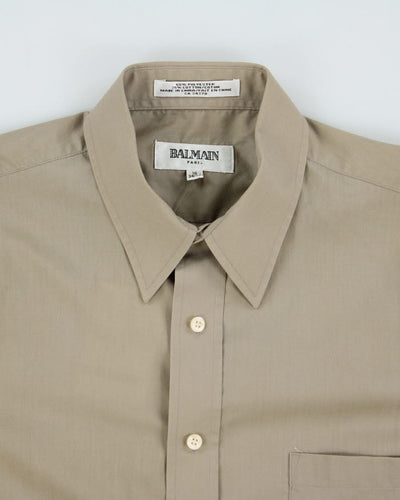 Vintage 2000's Balmain Plain Button Up Shirt - L