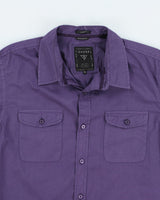 Y2k 00s Guess Purple Long Sleeve Shirt - XL