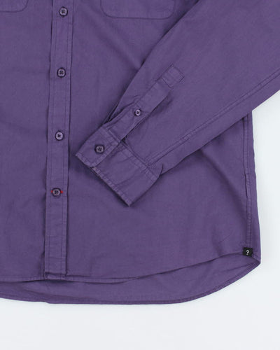 Y2k 00s Guess Purple Long Sleeve Shirt - XL