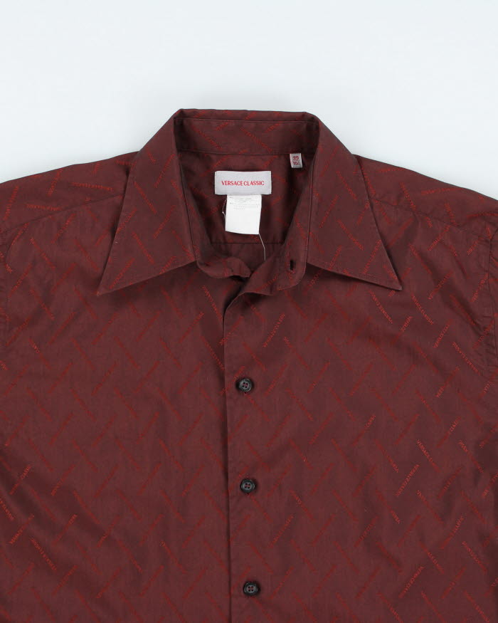 Vintage 2000's Versace Classic Monogram Button Up Shirt - M