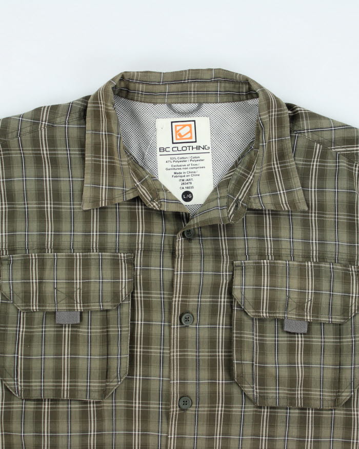 BC Clothing Checked Long Sleeve Shirt - L